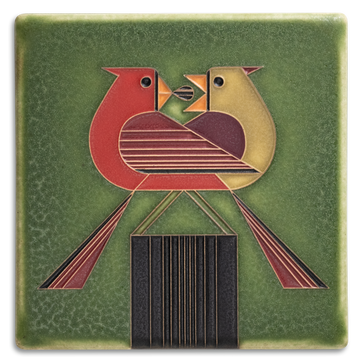6x6 Redbird Romance - Green