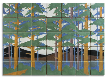 9935 | 30x42 Pine Landscape Mural, Summer