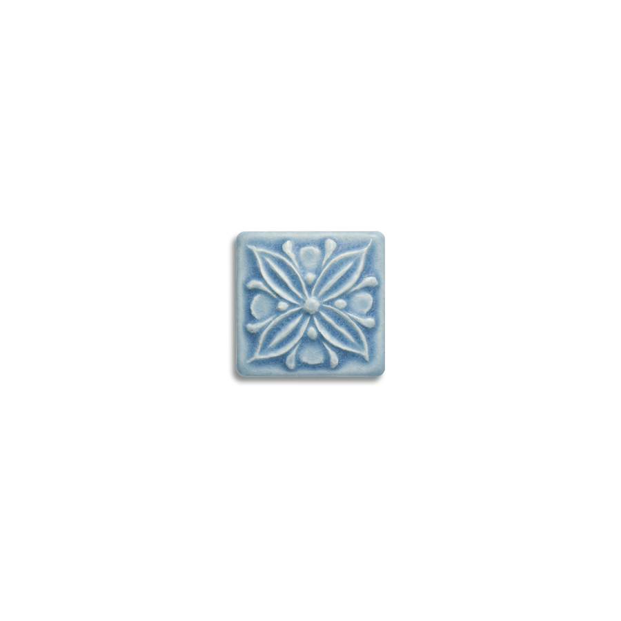 2x2 Fleur is available in any of our standard glazes. Shown here in 5061 Pale Blue.