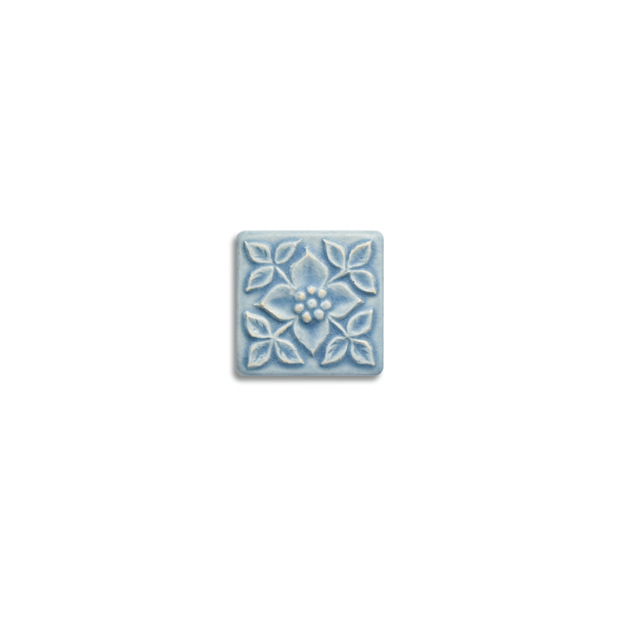 2x2 Pansy is available in any of our standard glazes. Shown here in 5061 Pale Blue.