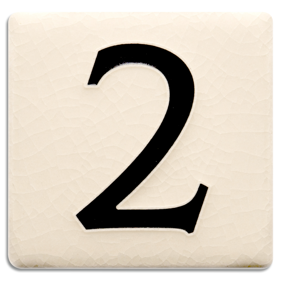 4x4 House Number (White) - 2