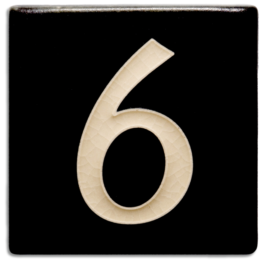 4x4 House Number (Black) - 6