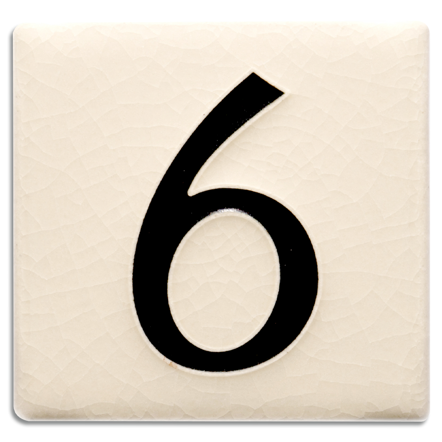4x4 House Number (White) - 6