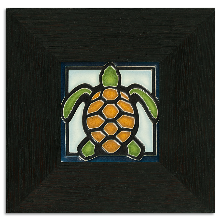 Tile framed in 4x4 Ebony frame