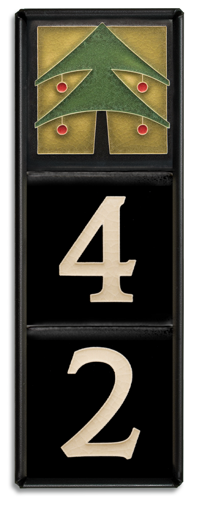 4x4 House Number Frame (Holds Three Tiles). Vertical Orientation.