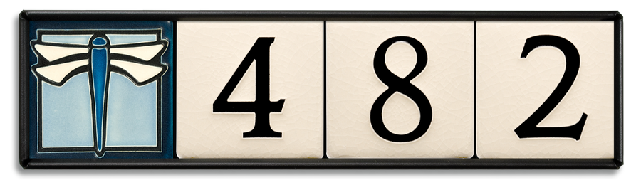 4x4 House Number Frame (Holds Four Tiles). Horizontal orientation.