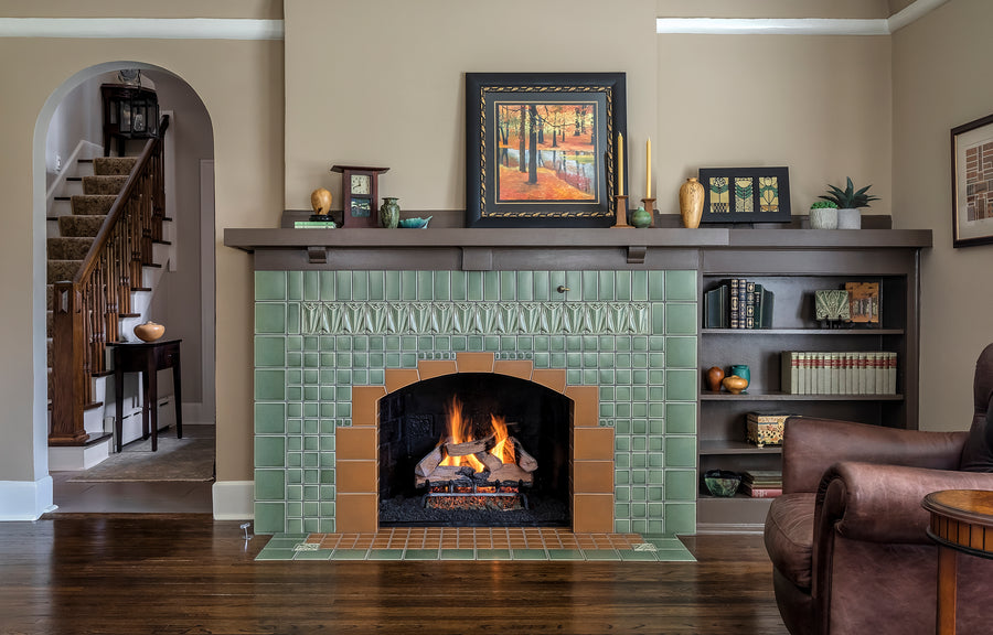 Craftsman Arched Fireplace