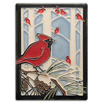 6x8 Winter Cardinals