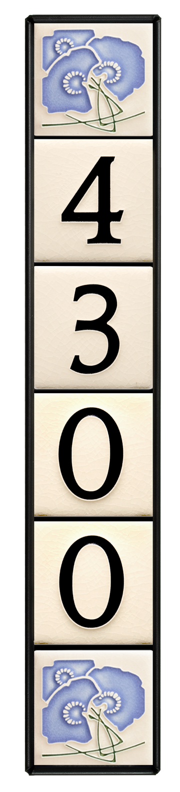 4x4 House Number Frame (Holds Six Tiles). Vertical orientation.