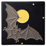 6x6 Bat & the Moon - Grey (Last Chance!)
