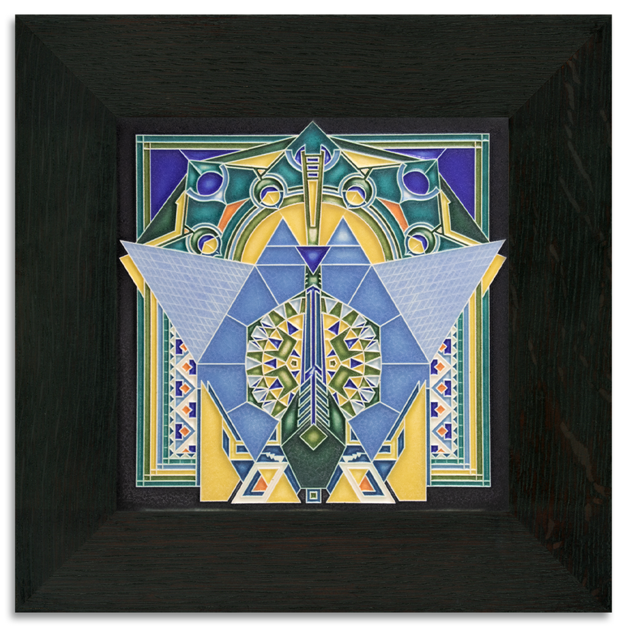 Tile framed in 8x8 Ebony frame