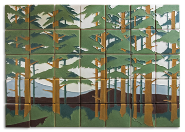 9935 | 30x42 Pine Landscape Mural, Spring