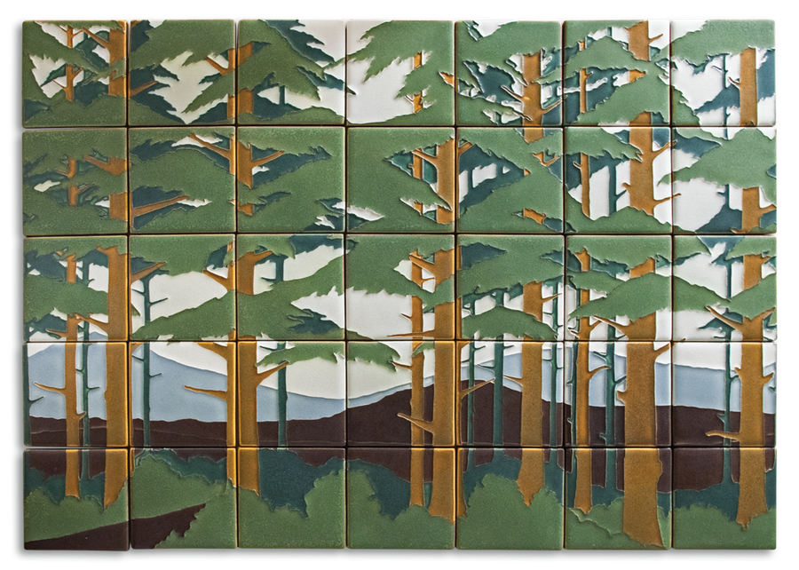 9935 | 30x42 Pine Landscape Mural, Spring