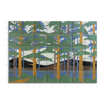 9935 | 30x42 Pine Landscape Mural, Summer