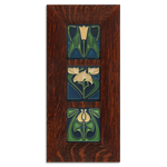 4x4 Florals Framed Tile Set (Indigo)
