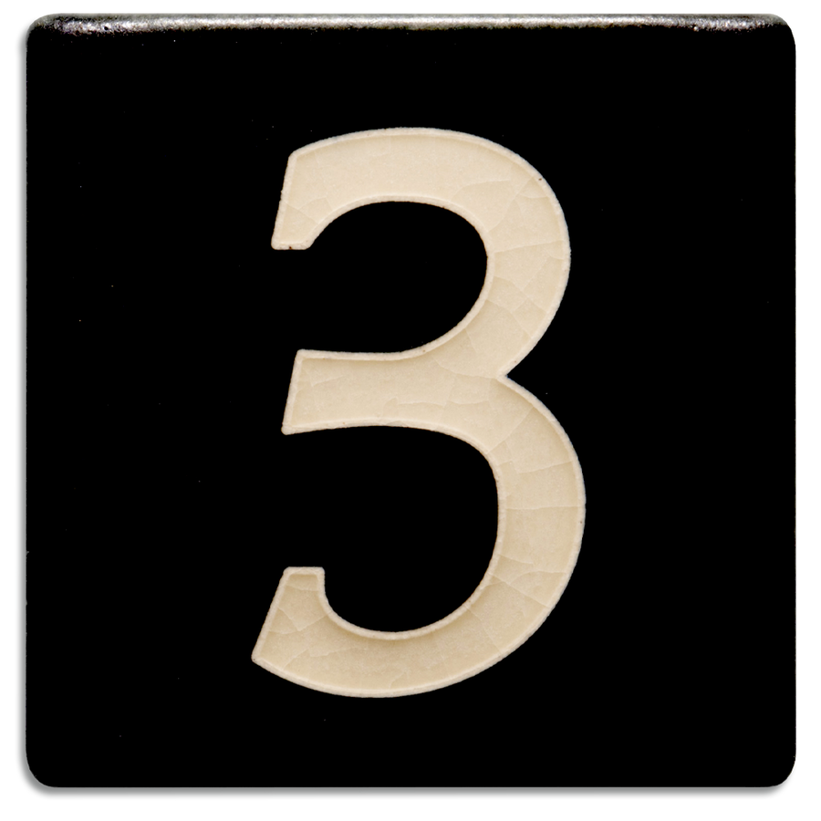 4x4 House Number (Black) - 3