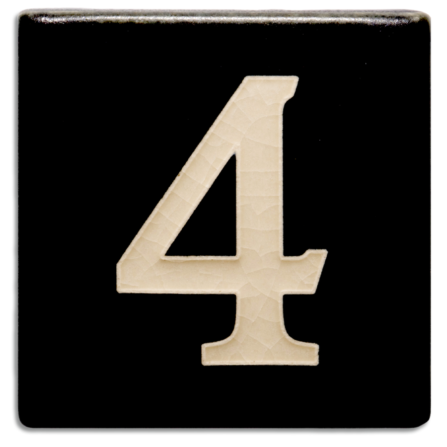 4x4 House Number (Black) - 4