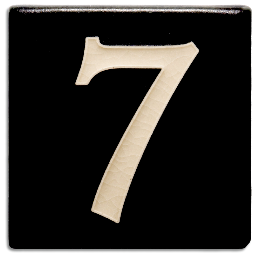 4x4 House Number (Black) - 7