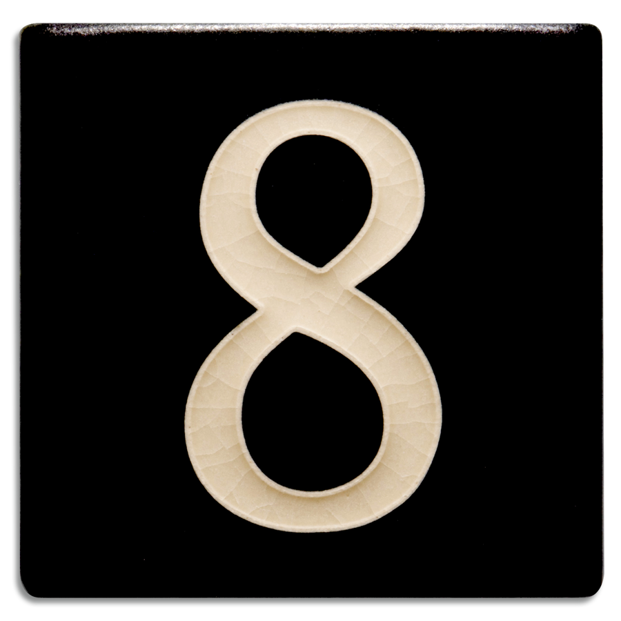 4x4 House Number (Black) - 8