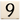 4x4 House Number (White) - 9