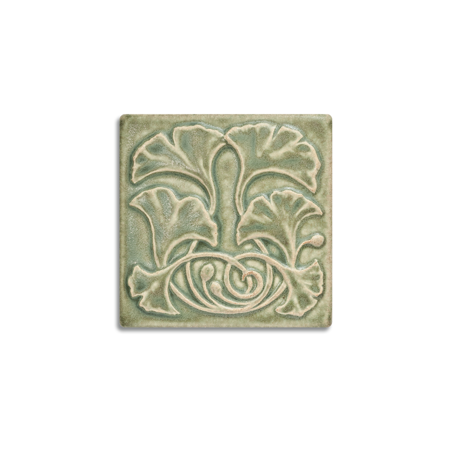 4x4 Gingko is available in any of our standard glazes. Shown here in 5200 Lichen.