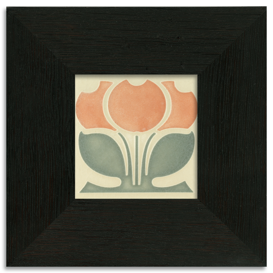 Tile framed in 4x4 Ebony frame