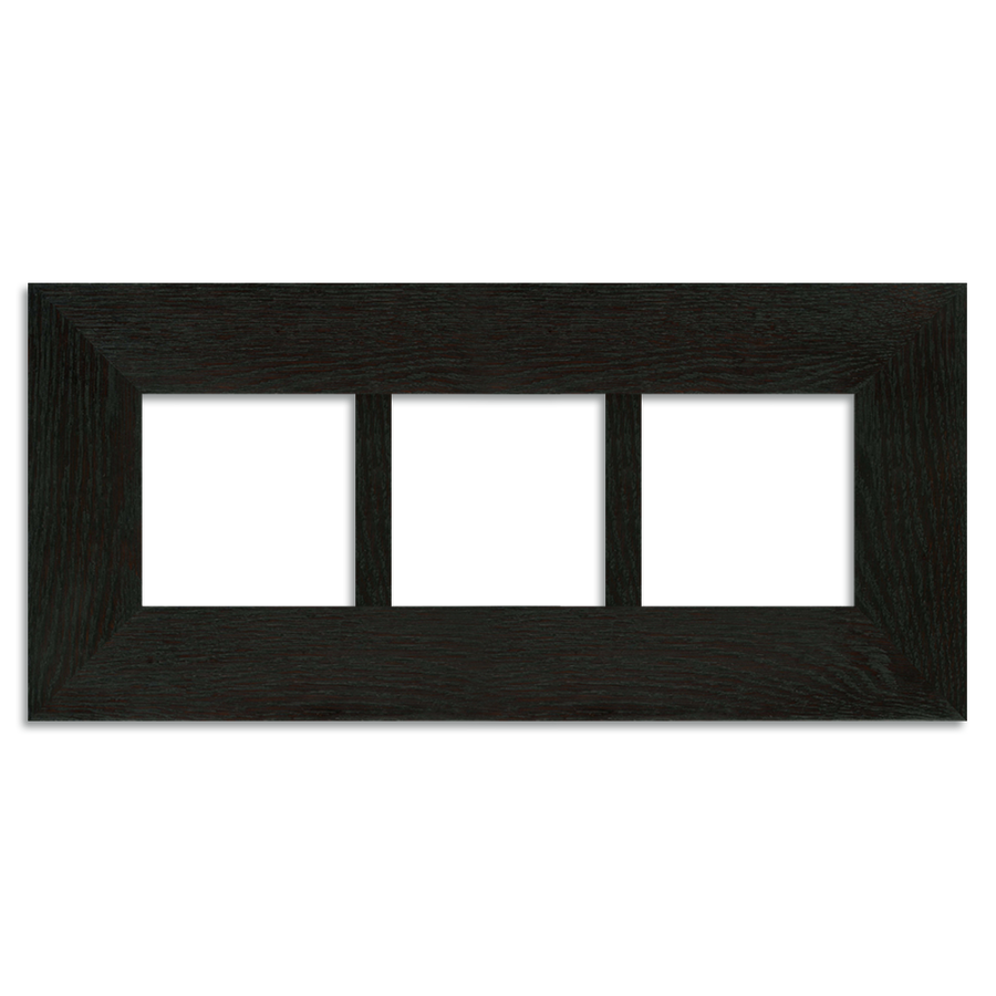4x4 Triple Frame - Ebony, horizontal orientation..