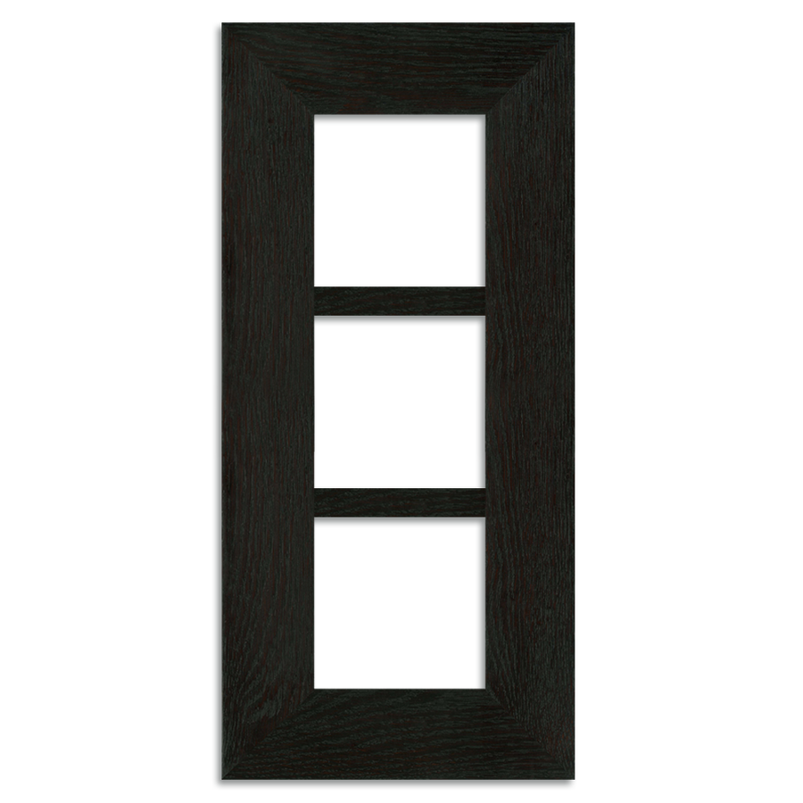 4x4 Triple Frame - Ebony, vertical orientation.