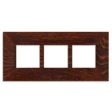 4x4 Triple Frame - Oak, horizontal orientation.