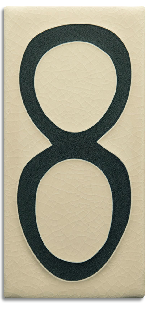 4x8 House Numbers #0-#9 (White)
