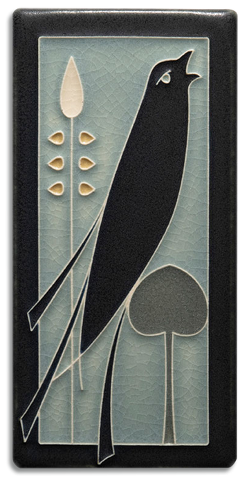 4x8 Songbird (Facing Right) - Grey Blue