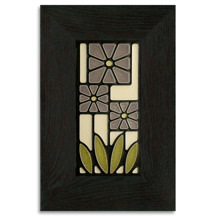 Tile framed in 4x8 Ebony frame