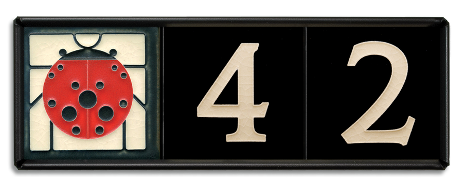 4x4 House Number Frame (Holds Three Tiles) Horizontal Orientation