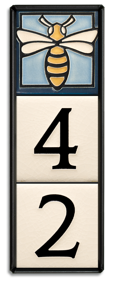 4x4 House Number Frame (Holds Three Tiles). Vertical Orientation.