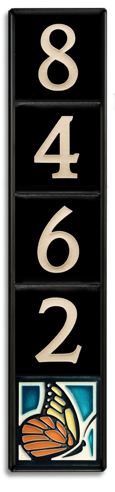 4x4 House Number Frame (Holds Five Tiles). Vertical Orientation.
