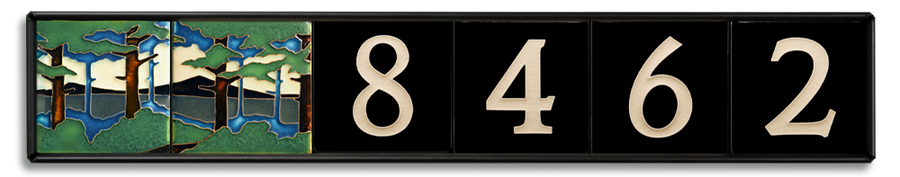 4x4 House Number Frame (Holds Six Tiles). Horizontal orientation.