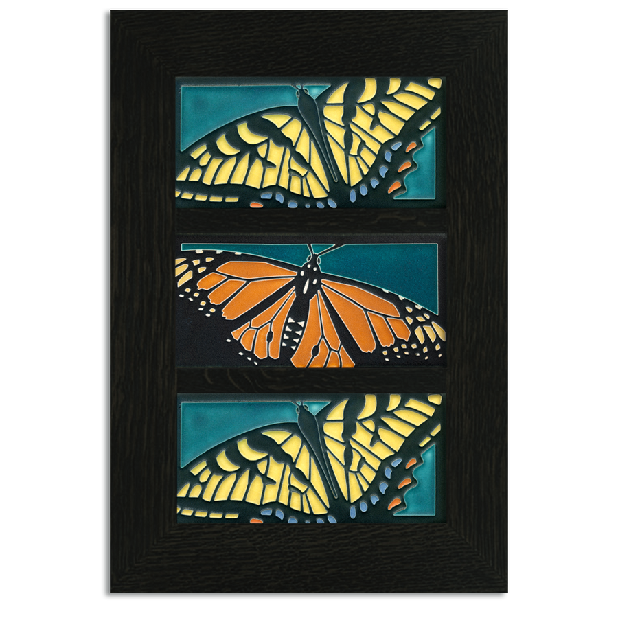4x8 Butterflies Ebony Oak Park Tile Set