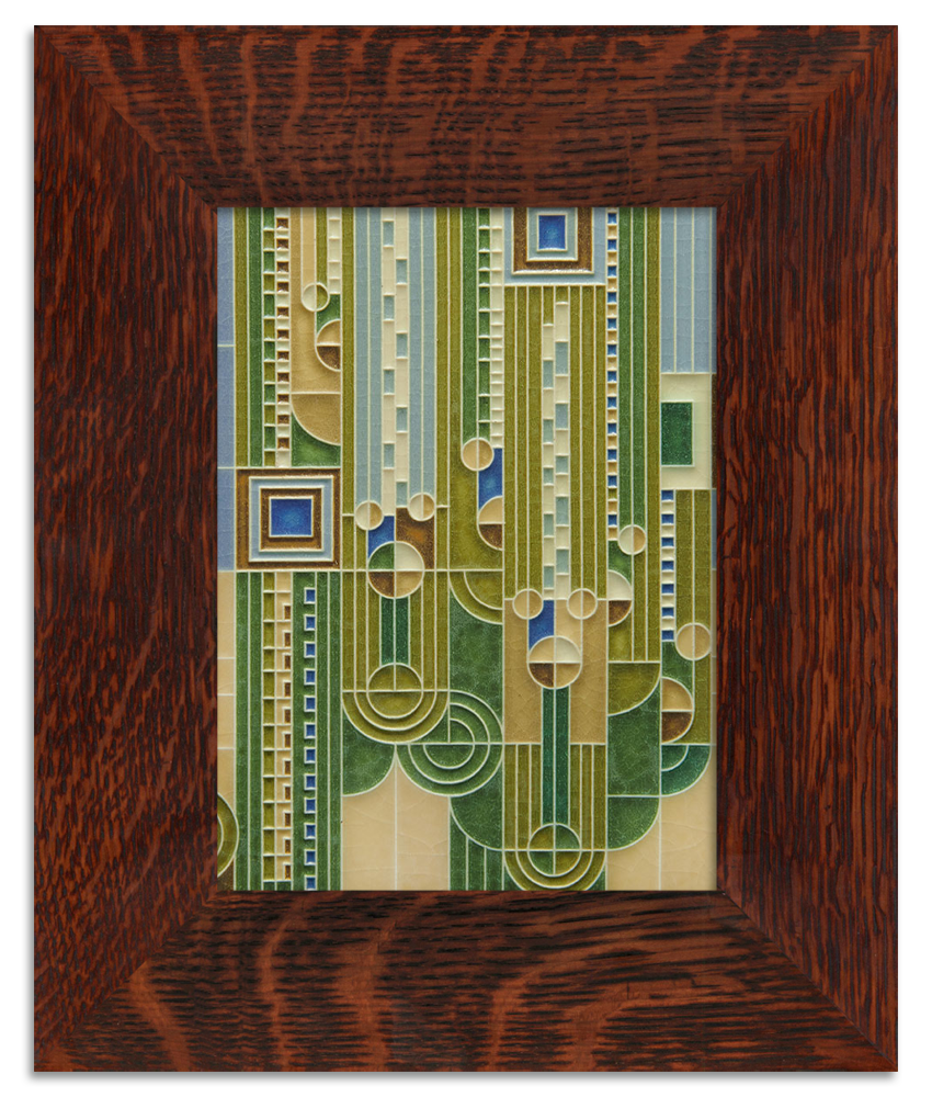 Tile framed in 6x8 Oak frame