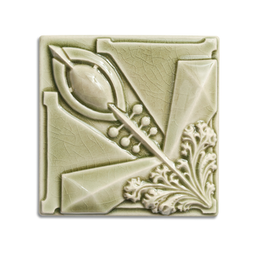6x6 Archer Corner is available in any of our standard glazes. Shown here in 2010 Celadon.
