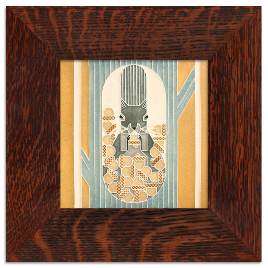 Tile framed in 6x6 Oak frame