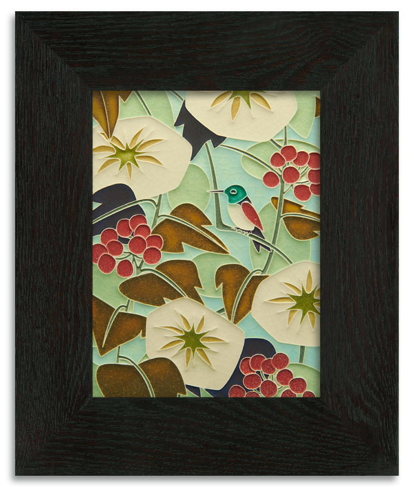 Tile framed in 6x8 Ebony frame