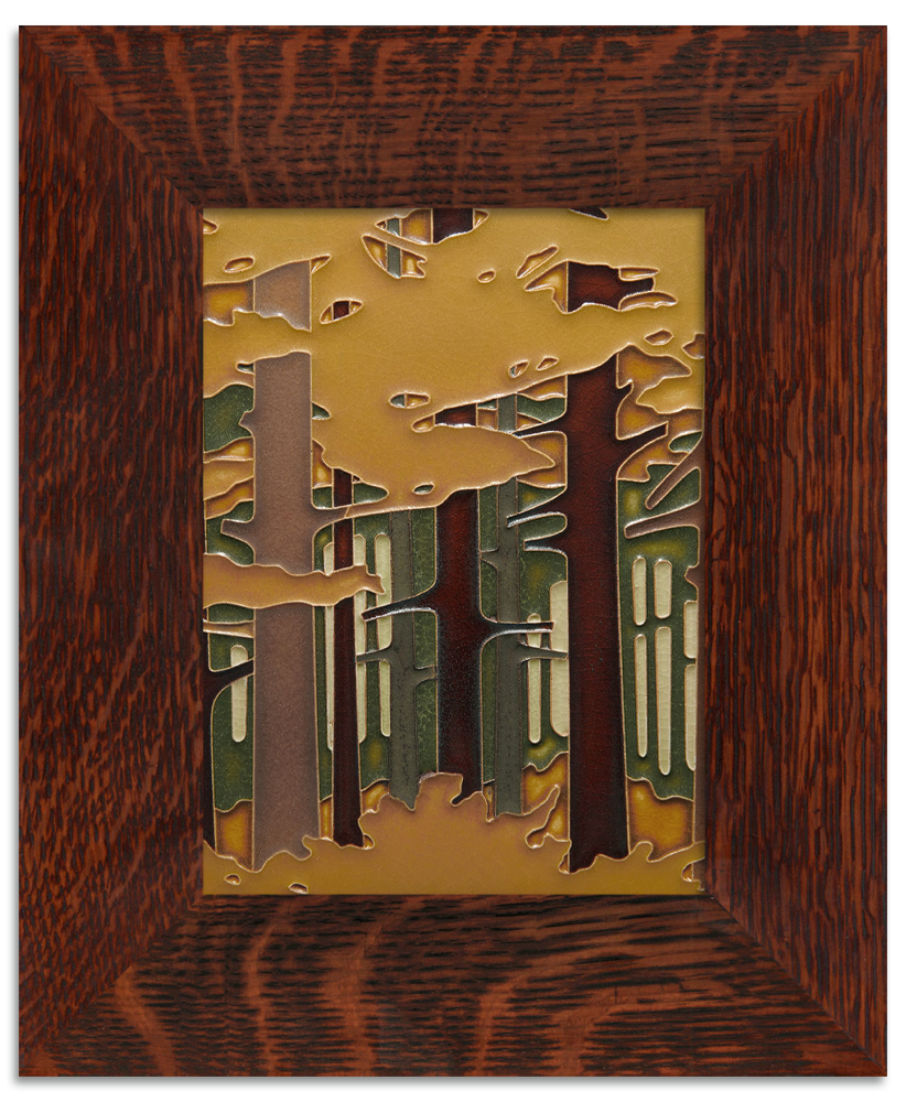 Tile framed in 6x8 Oak frame