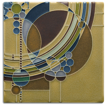 Motawi Tile: 8x8 Frame Ebony - Frank Lloyd Wright's Martin House