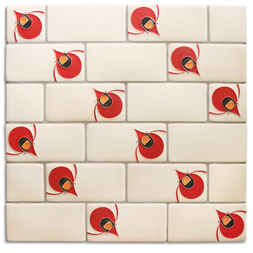 Charley Harper Collage | 18x18 Cardinals