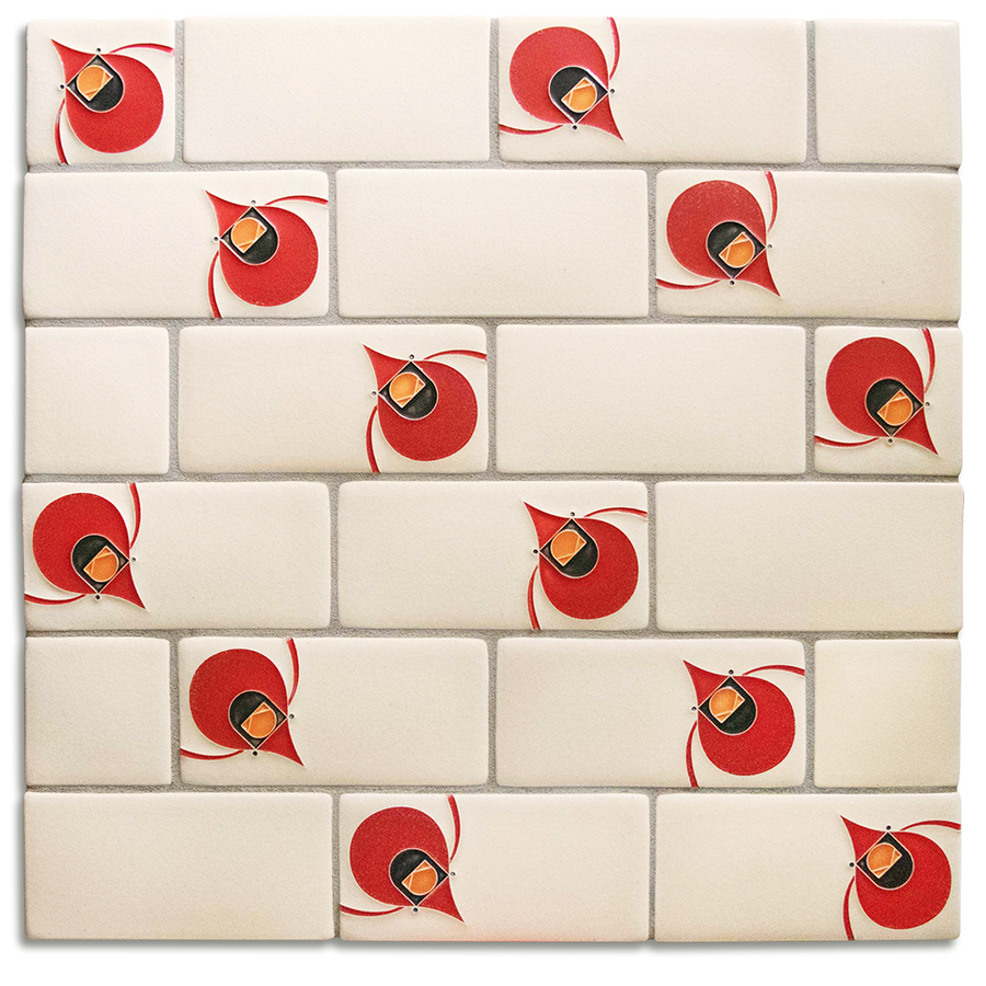Charley Harper Collage | 18x18 Cardinals