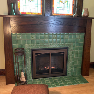 Ginkgo Border Fireplace
