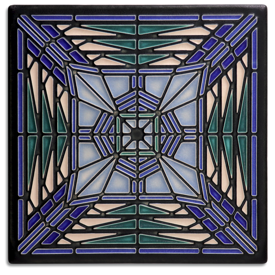 Motawi Tile: 8x8 Frame Ebony - Frank Lloyd Wright's Martin House