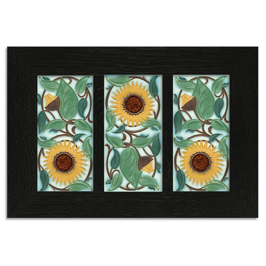 4x8 Sunflower Framed Tile Set - Ebony