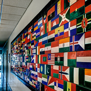 Flags of the United Nations Mural, U of M Dearborn