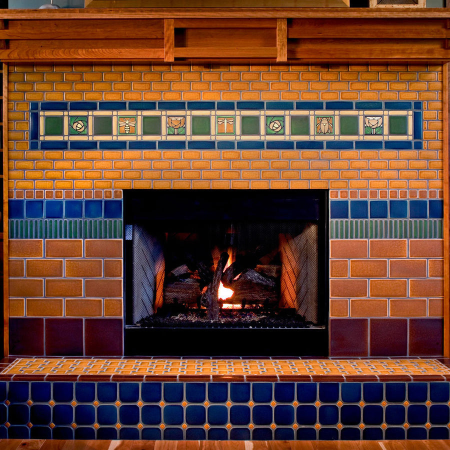 Colorful Collage Fireplace